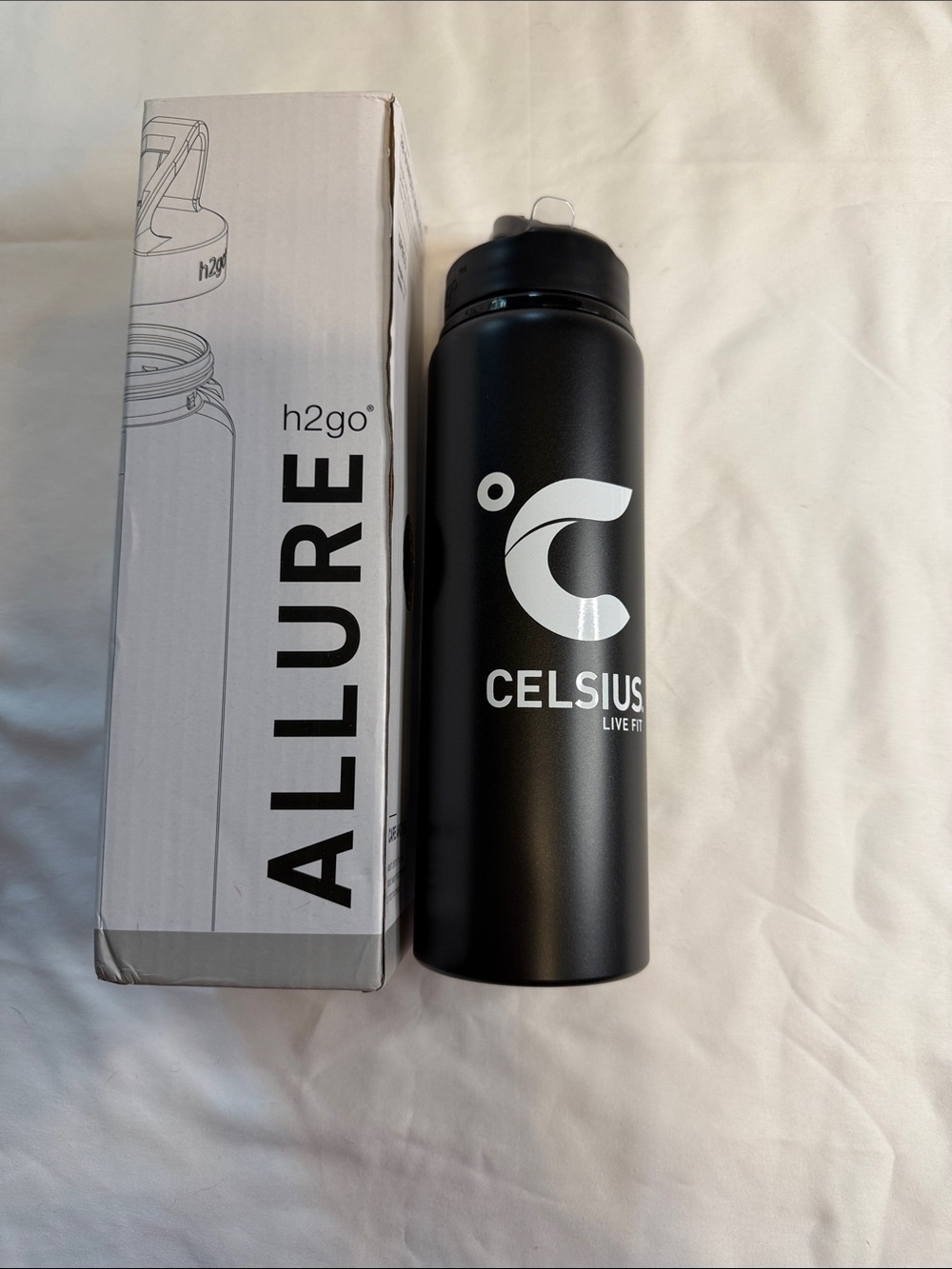 Allure Black Celsius Insulated Water Bottle